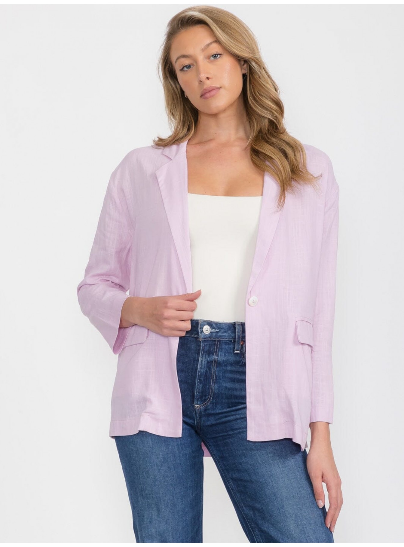 WOMEN'S LONG SLEEVE BUTTON CLOSURE FRONT...