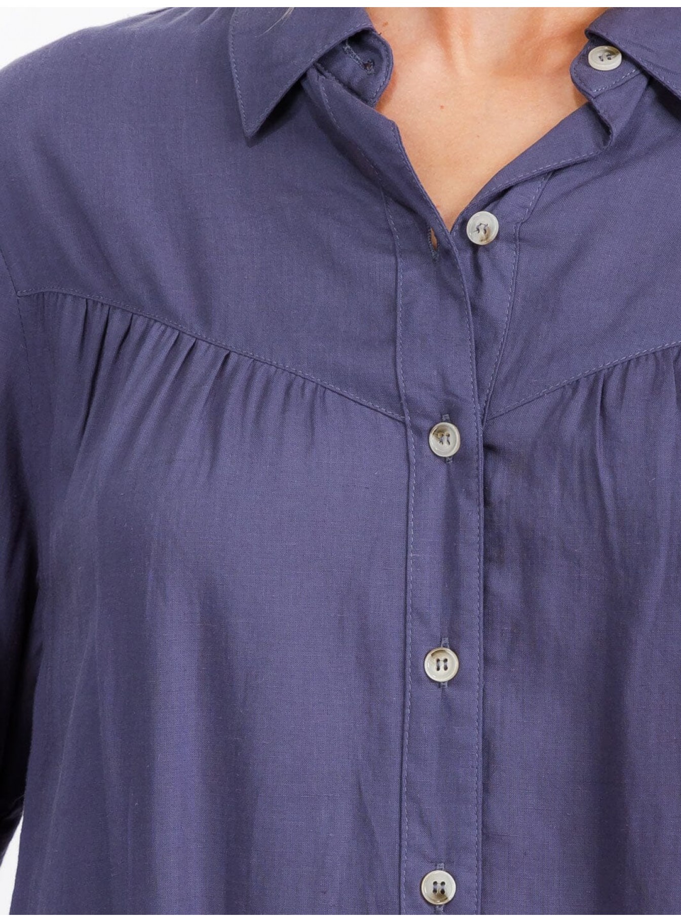 WOMEN'S LONG SLEEVE BUTTON UP LINEN BLOUSE WOMEN'S LONG SLEEVE BUTTON UP LINEN BLOUSE