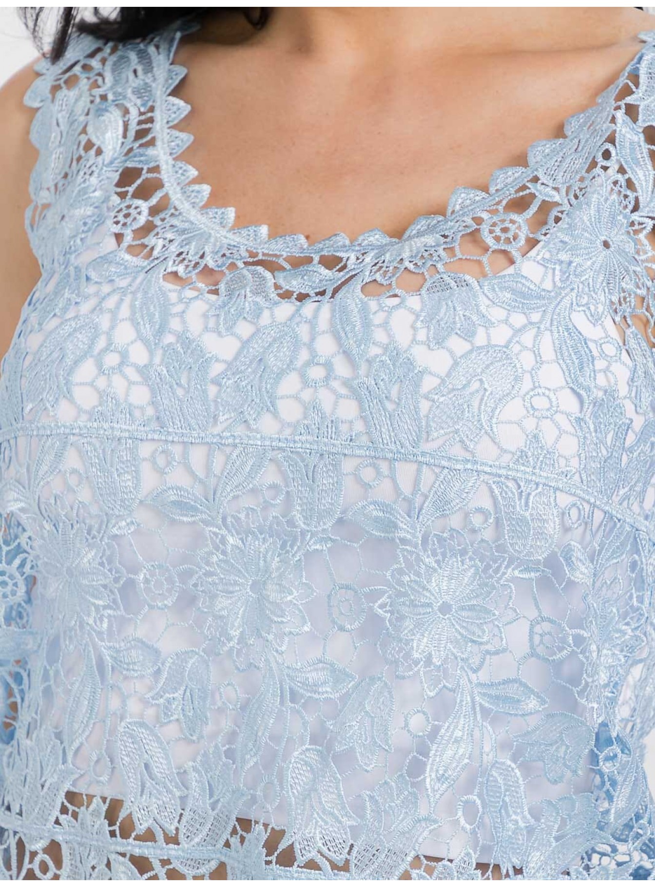 WOMEN'S SLEEVELESS FLORAL CROCHET TANK TOP