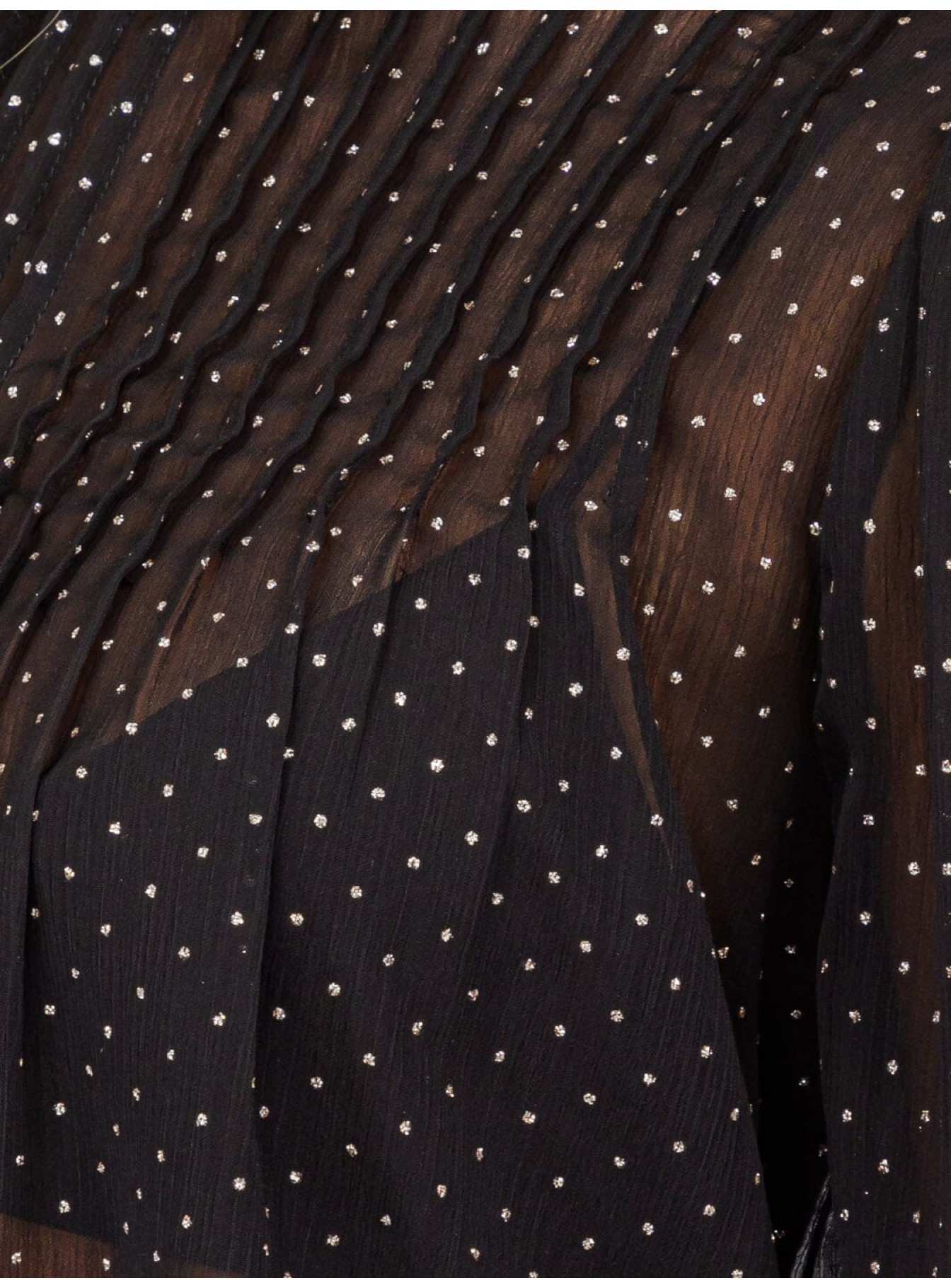 WOMEN'S LONG SLEEVE TURTLE NECK SHIMMER BLOUSE