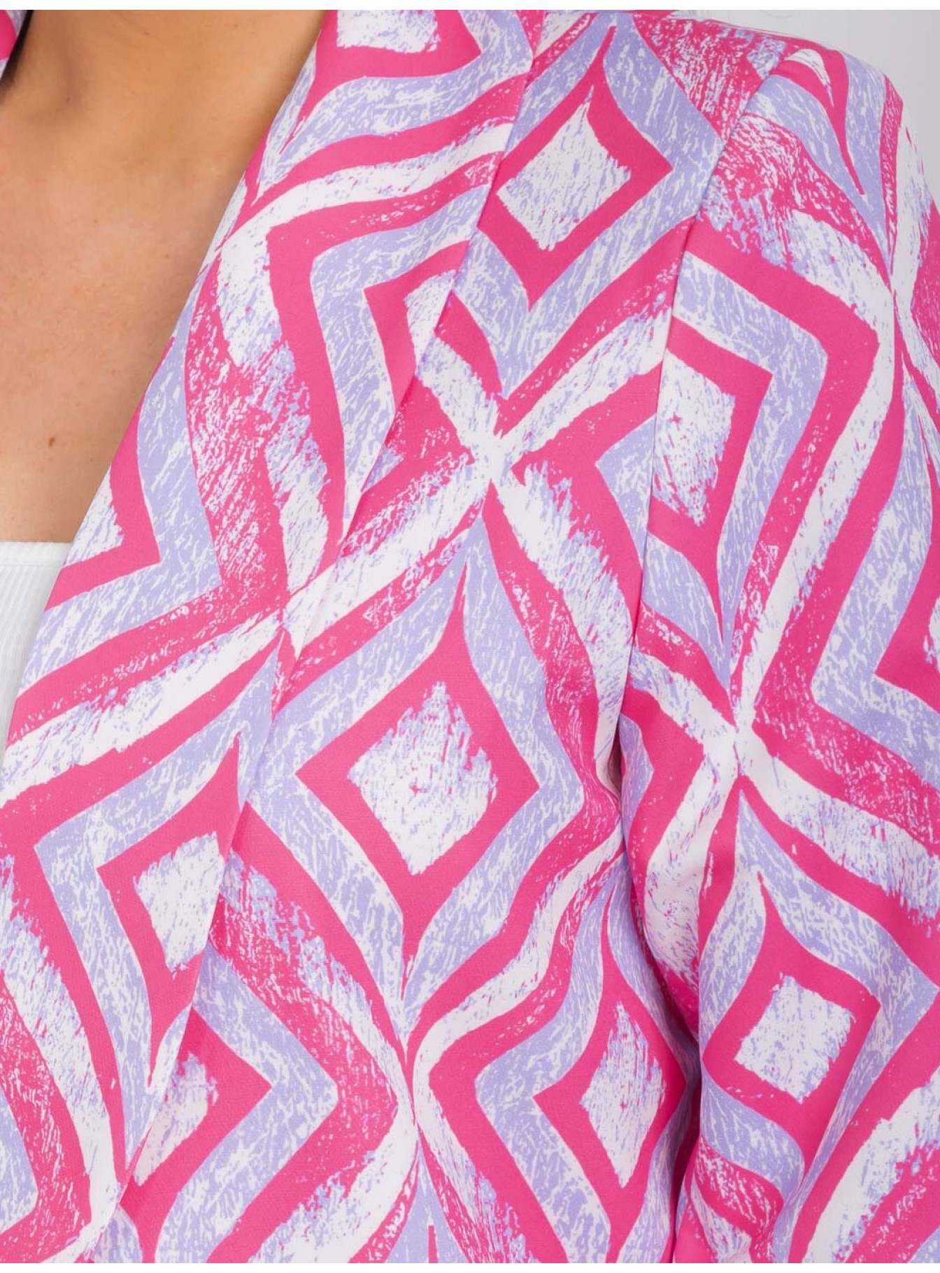 WOMEN'S LONG SLEEVE OPEN FRONT PRINTED BLAZER WOMEN'S LONG SLEEVE OPEN FRONT PRINTED BLAZER