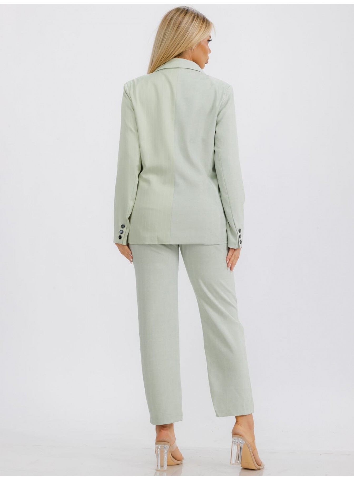 WOMEN'S LONG SLEEVE BUTTON CLOSURE STRIPES BLAZER WOMEN'S LONG SLEEVE BUTTON CLOSURE STRIPES BLAZER