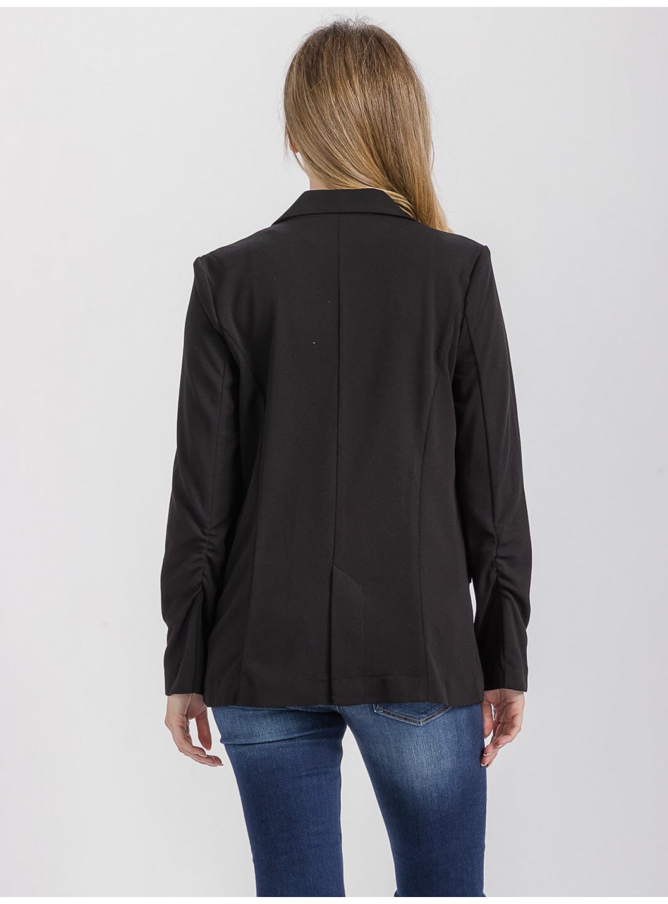 WOMEN'S LONG SLEEVE FRONT POCKETS BUTTON CLOSURE BLAZER WOMEN'S LONG SLEEVE FRONT POCKETS BUTTON CLOSURE BLAZER