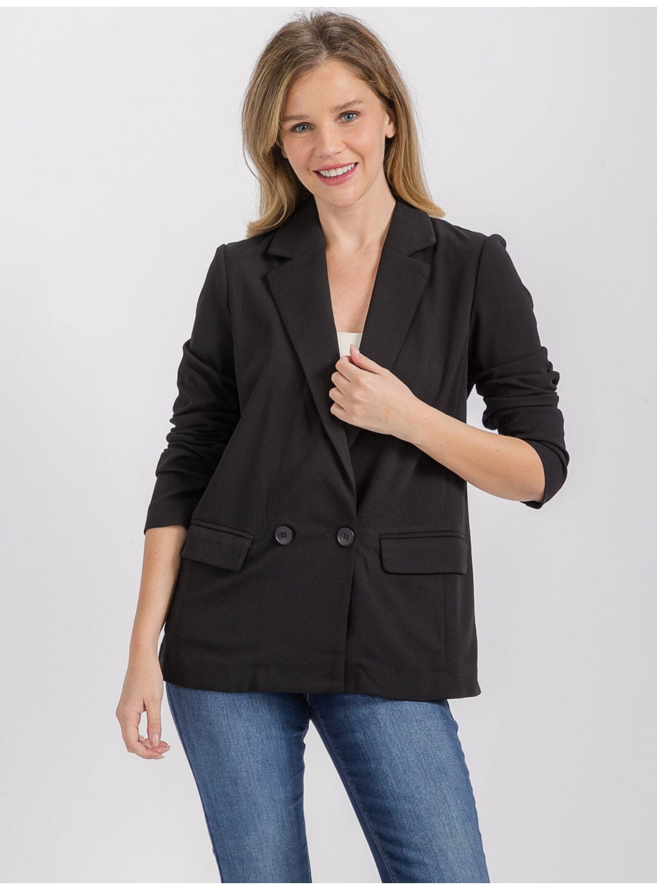 WOMEN'S LONG SLEEVE FRONT POCKETS BUTTON...