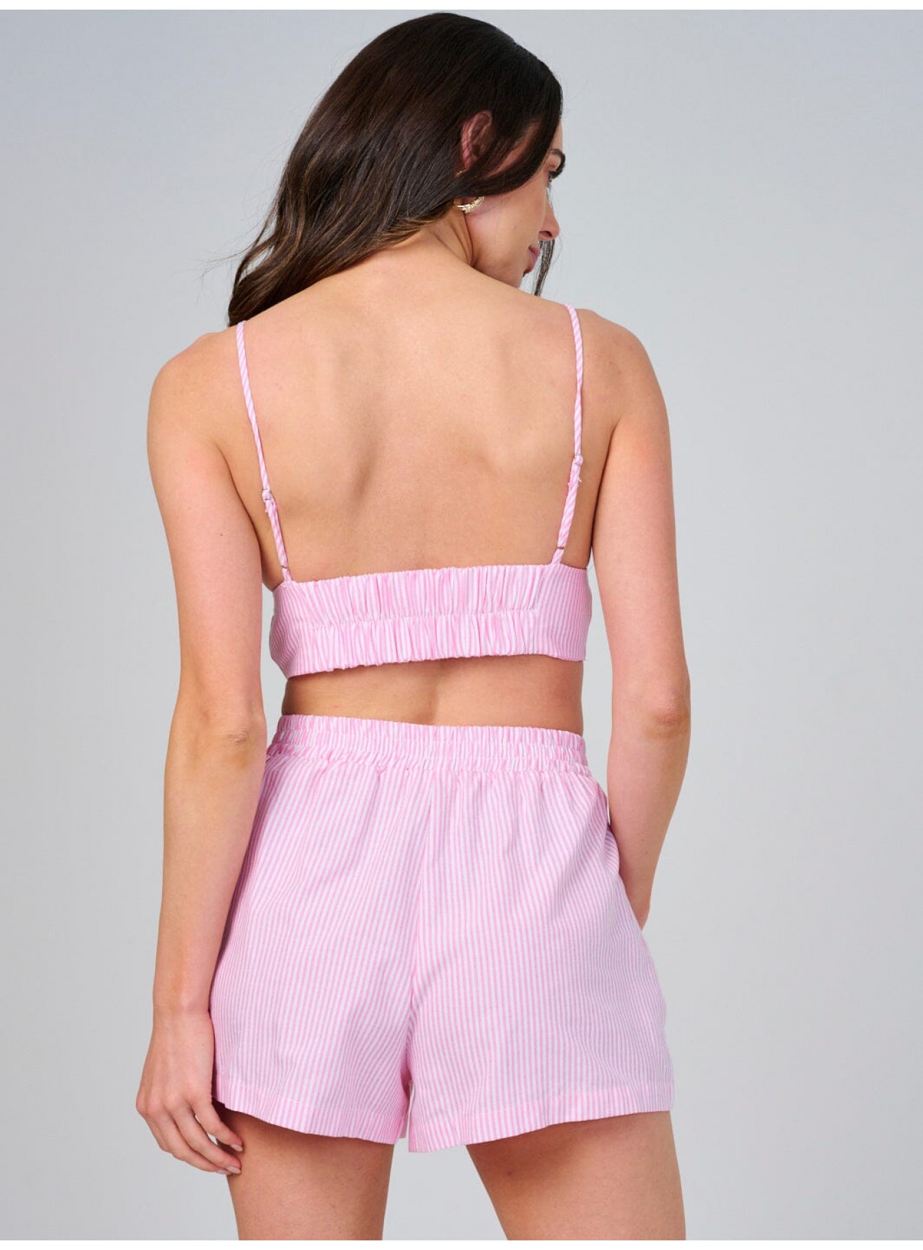 WOMEN'S SLEEVELESS ADJUSTABLE STRAPS V-NECK SMOCK BRALETTE WOMEN'S SLEEVELESS ADJUSTABLE STRAPS V-NECK SMOCK BRALETTE