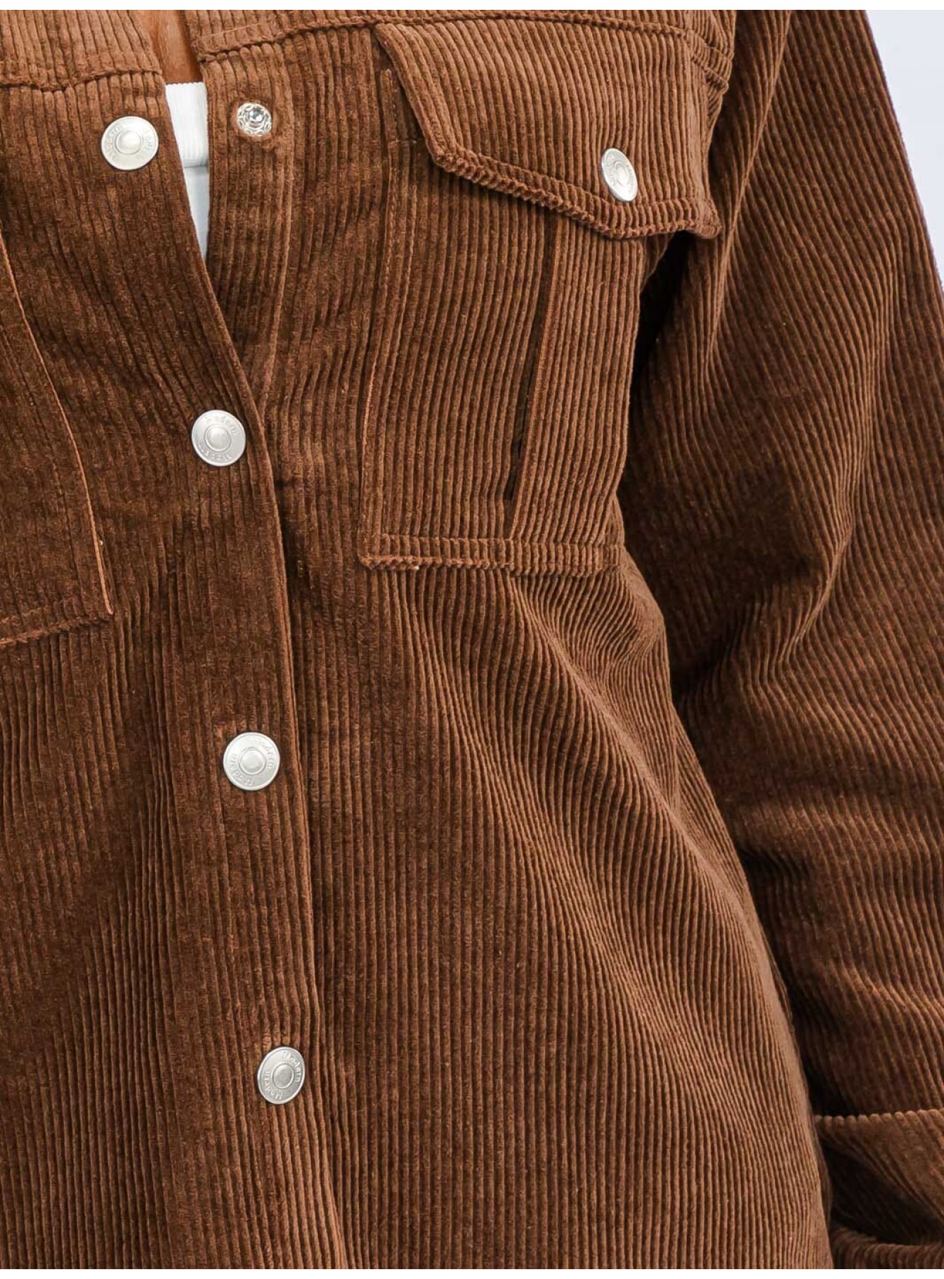 WOMEN'S LONG SLEEVE BUTTON CLOSURE CORDUROY SHACKET WOMEN'S LONG SLEEVE BUTTON CLOSURE CORDUROY SHACKET