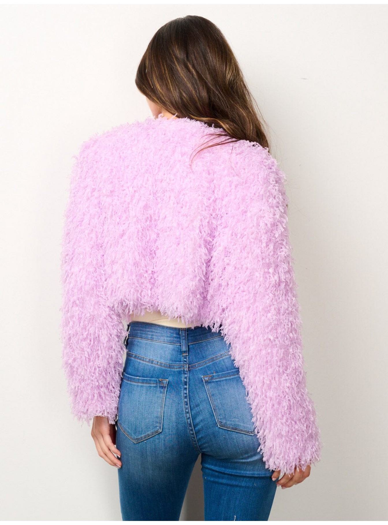 WOMEN'S LONG SLEEVE OPEN FRONT FUZZY BLAZER WOMEN'S LONG SLEEVE OPEN FRONT FUZZY BLAZER