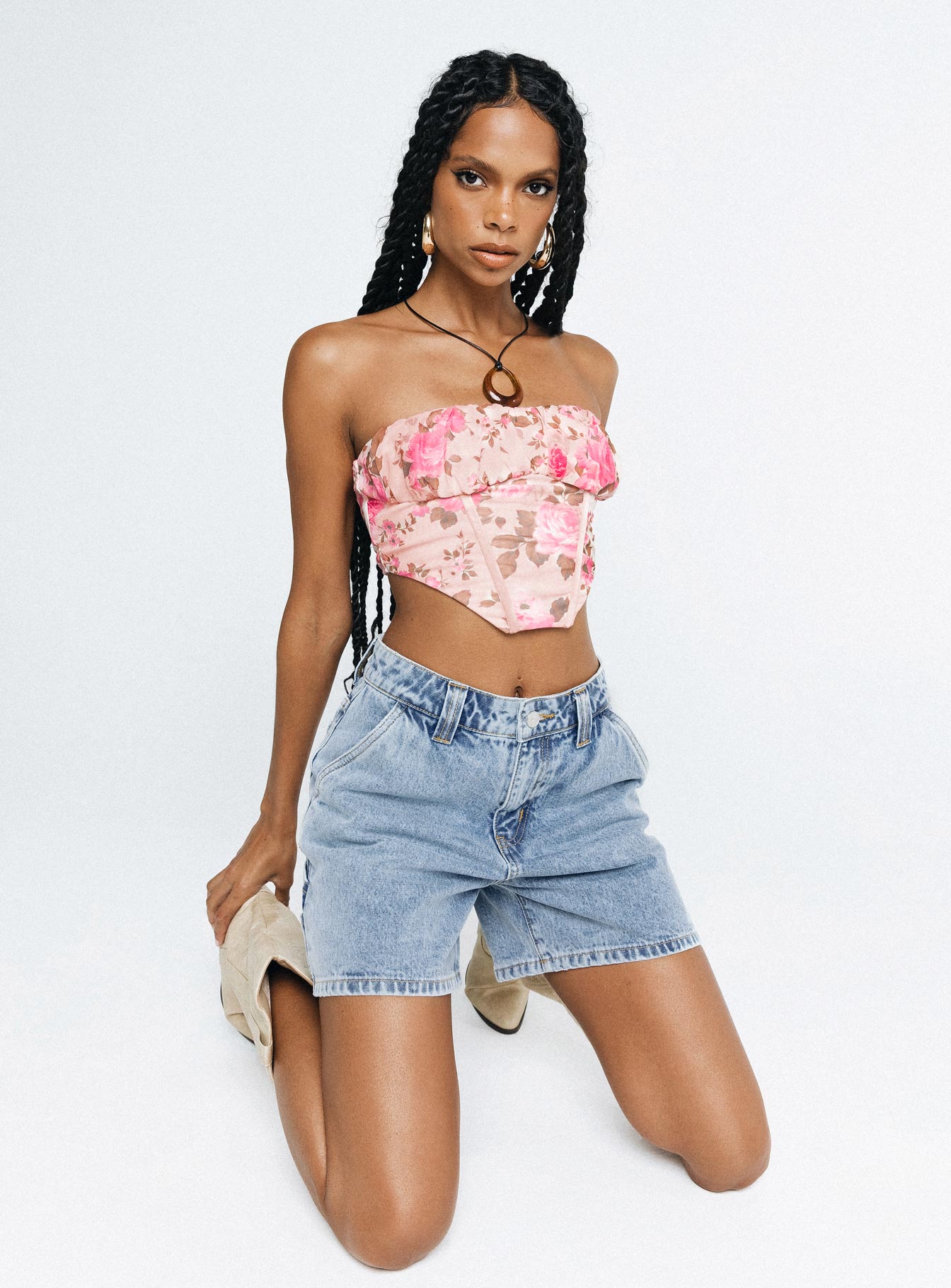 Denim Shorts Light Wash Lower Impact