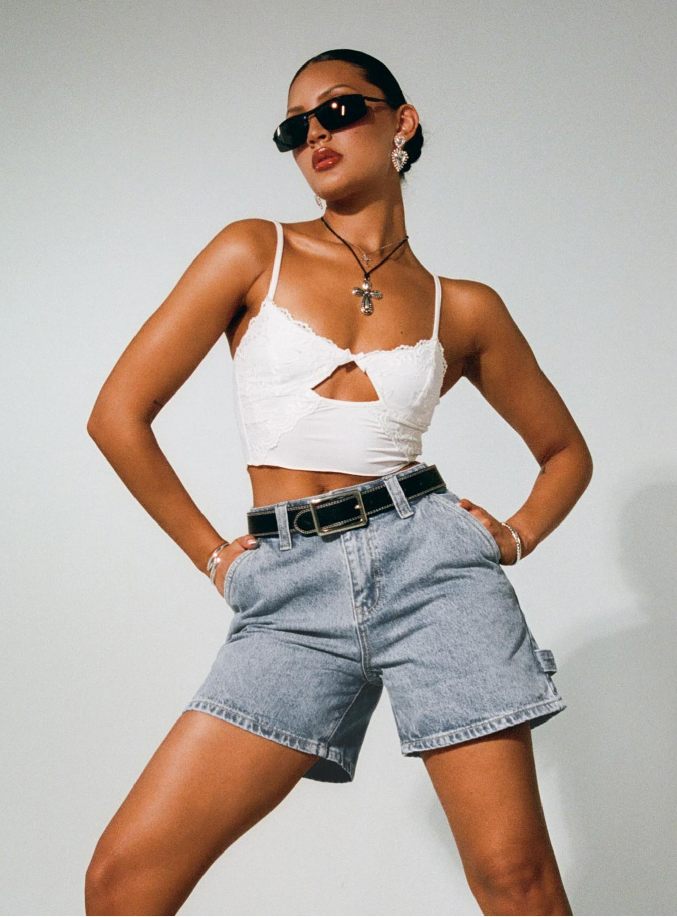 Denim Shorts Light Wash Lower Impact