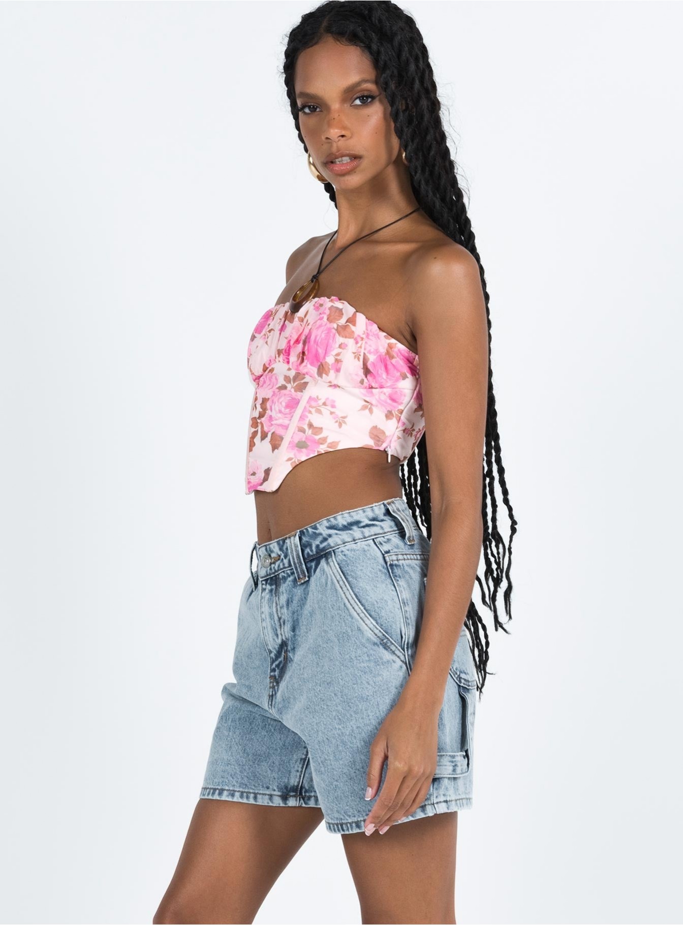 Denim Shorts Light Wash Lower Impact