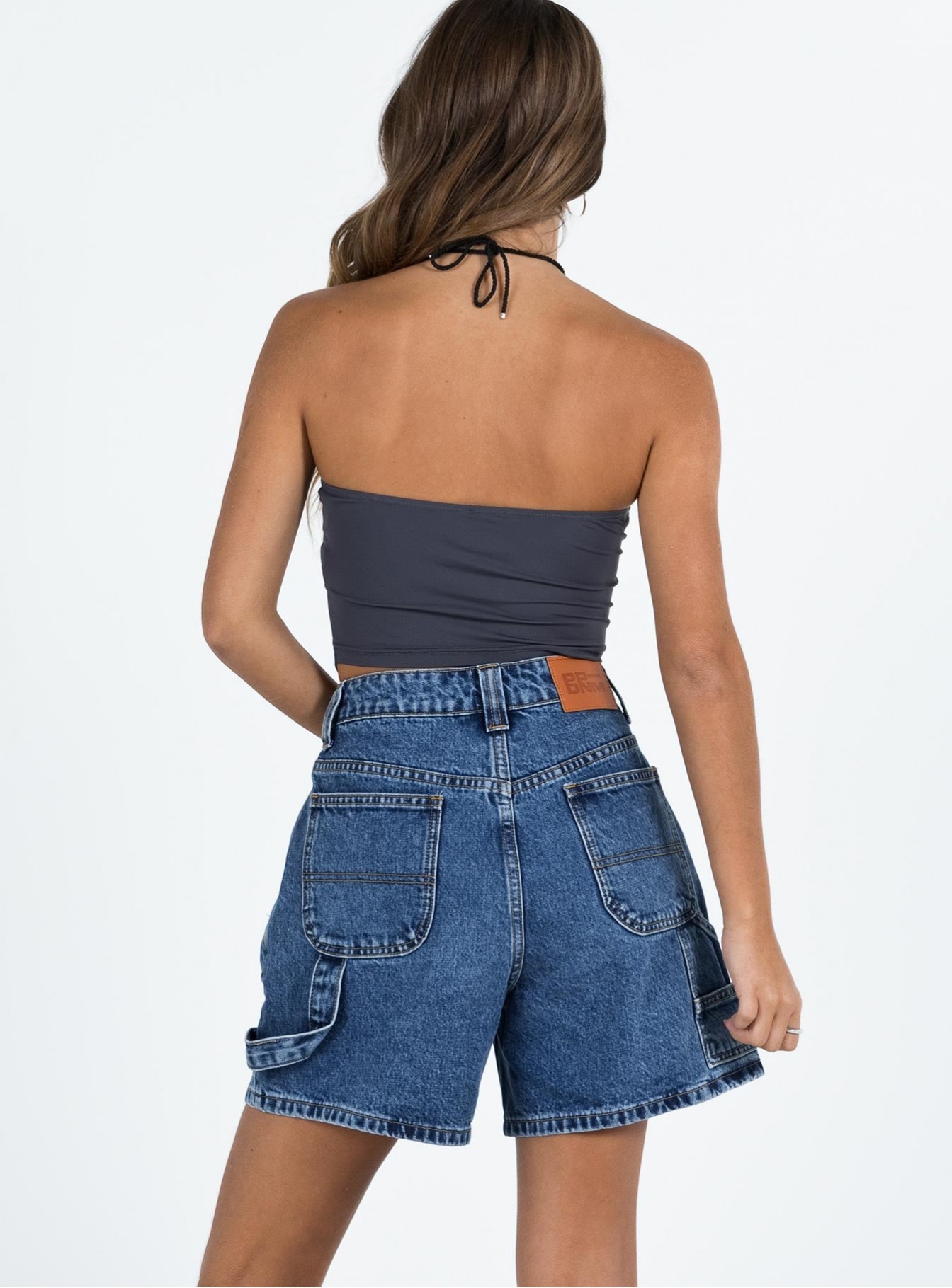 Denim Shorts Mid Wash Petite